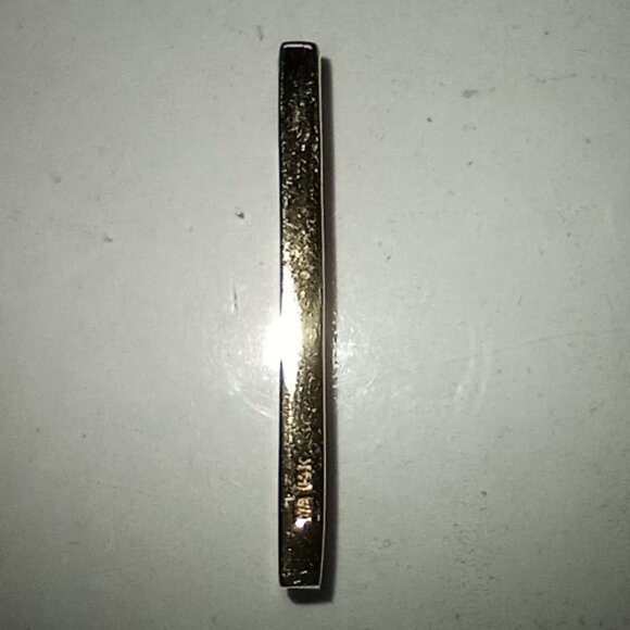 14Kt Yellow Gold Irradiated Black & White Diamond Line Slide - Picture 4 of 4